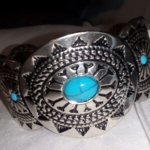 Turquoise Silver Alloy Bangle